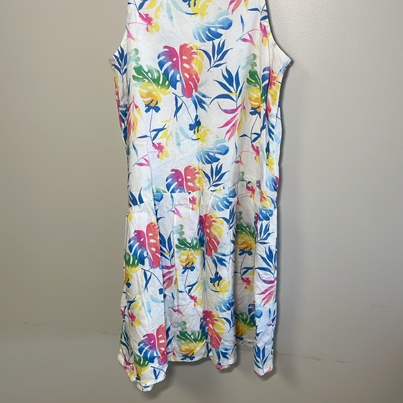 Roxy Girl Strappy Rainbow Floral Print Dress - Girls Size XL (14) - Picture 6 of 8